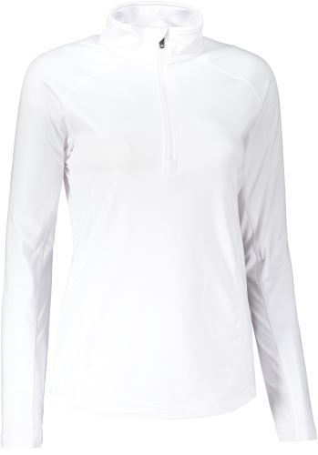 GTS 2126 - Dámské sportovní triko s dlouhým rukávem 1/2 zip - white