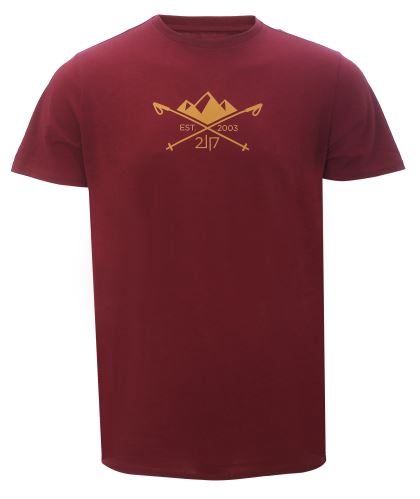 APELVIKEN - pánské triko s krátkým rukávem, Wine Red