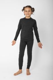 2117 of Sweden Pauki dětské merino kalhoty, Dark Grey Melange (1)