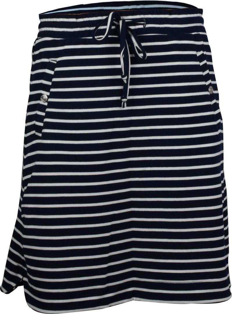 MARINE - Dámská sukně z bavlněného žebrovaného úpletu, námoř.pruhy