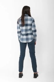2117 of Sweden Skjortan dámská flanelová košile, Pearl Blue (6)
