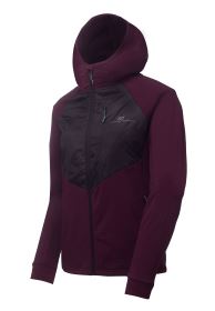 2117 of Sweden HAMMAL dámská fleecová mikina s kapucí, dark plum (1)