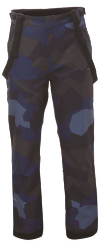 LINGBO - ECO pánské zateplené kalhoty s merinem - modrý maskáč