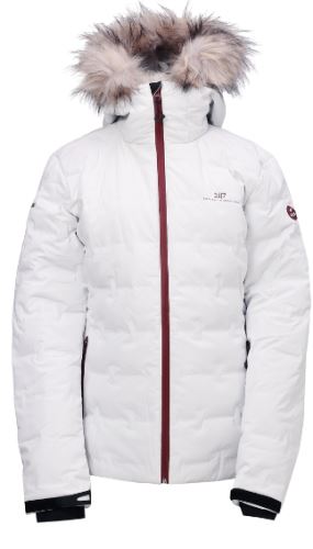 MON ECO dámská lyžařská péřová bunda, bílá