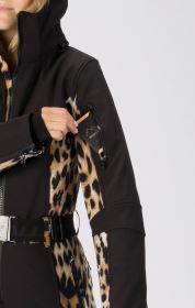 Rehall-Teddie-R- dámská softshellová lyžařská kombinéza, Leopard (6)
