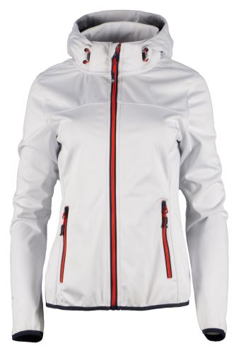 GTS dámská 3L softshell bunda s kapucí, bílá