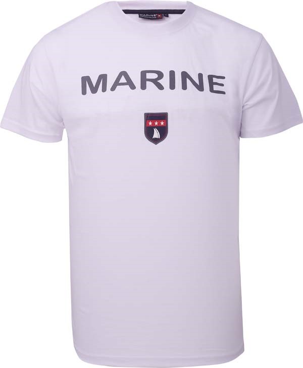 MARINE - Pánské triko s logem, Bílá