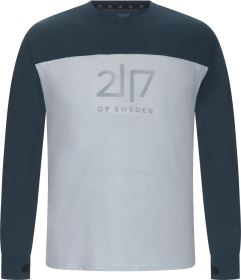 2117 of Sweden Krokfors pánské merino tričko, Pearl Blue