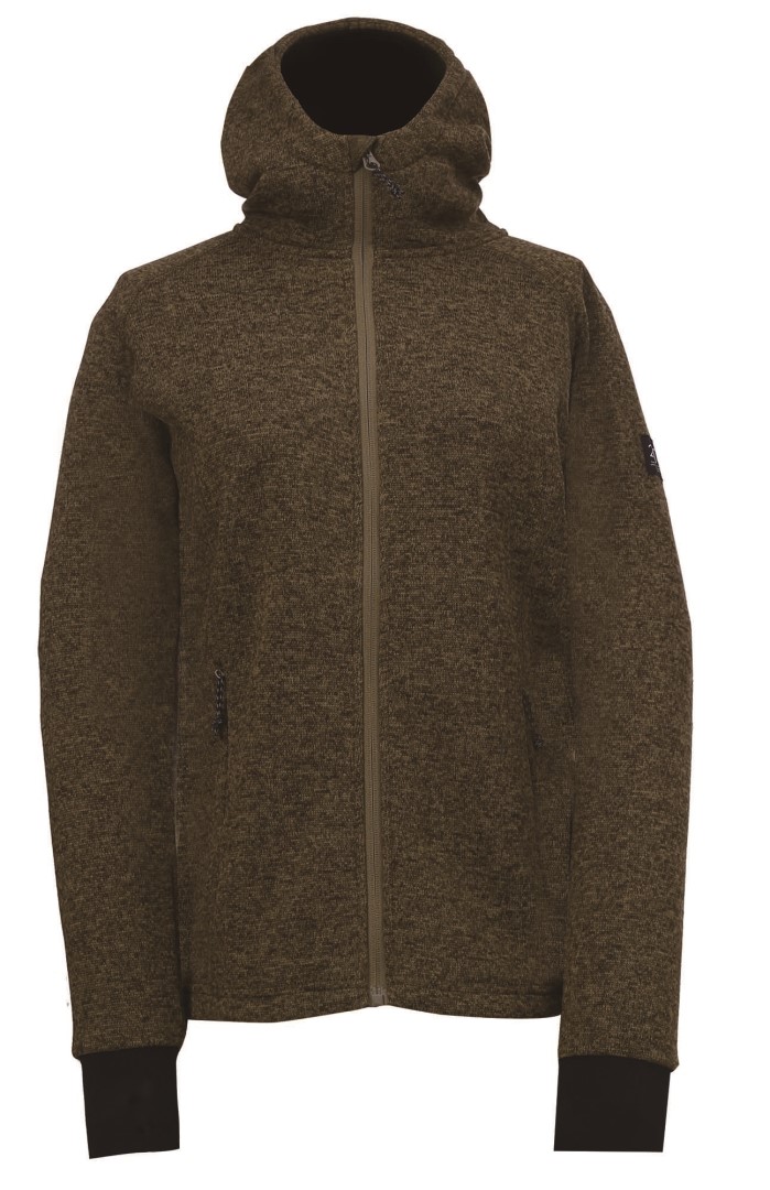 2117 - NYBO - dámská flatfleecová mikina/svetr s kapucí, khaki