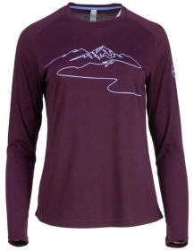 GTS214861L Rayon dámské tričko s dlouhým rukávem, Plum