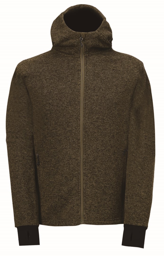 2117 -  NYBO - pánská flatfleecová mikina/svetr s kapucí, khaki