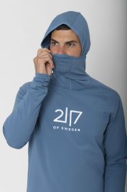 2117 of Sweden Undal pánská funkční mikina s kapucí, Dusty Blue (5)