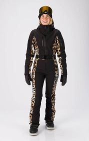 Rehall-Teddie-R- dámská softshellová lyžařská kombinéza, Leopard (2)